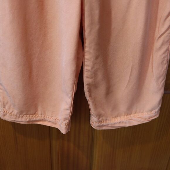 City Wear Vintage 90s Orange Capris with Elastic Waistband and Wide-Leg Cut - Picture 3 of 10